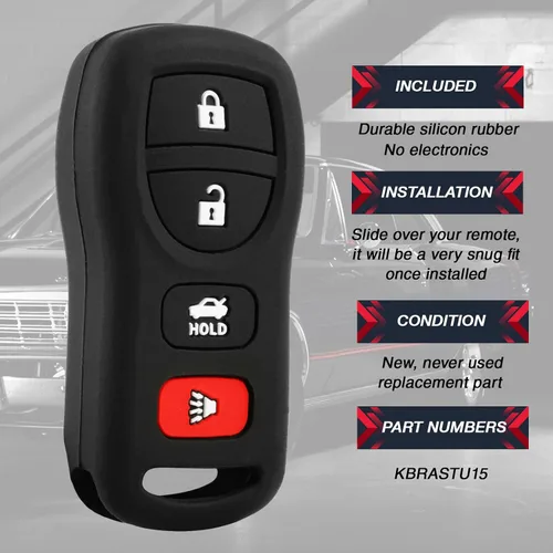 Vista 4 de Funda protectora de piel compatible con Nissan Infiniti Key Fob