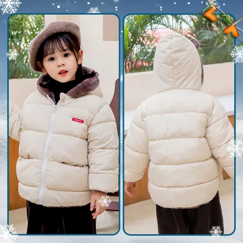 Vista 5 de Fairy Baby Abrigo de invierno para bebé, chaqueta con capucha para bebé, chaqueta de forro polar cálido, traje de nieve, cárdigan de oso para niños