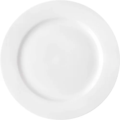 Vista 2 de Foraineam Juego de 12 platos redondos de ensalada de porcelana de 8 pulgadas, platos de postre blancos