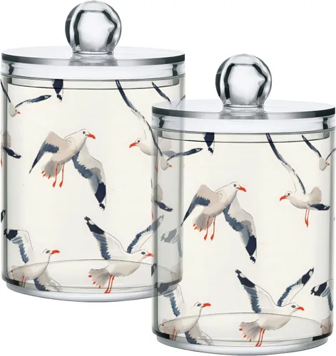 Vista 21 de Juego de 2 dispensadores de bastoncillos de algodón de mármol turquesa, recipiente de almacenamiento para baño, tapa de plástico acrílico, frasco