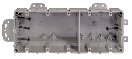 Vista 18 de Southwire MSBMMT1G Caja de dispositivo de montaje múltiple de 1 banda con profundidad ajustable; resistente 42 libras