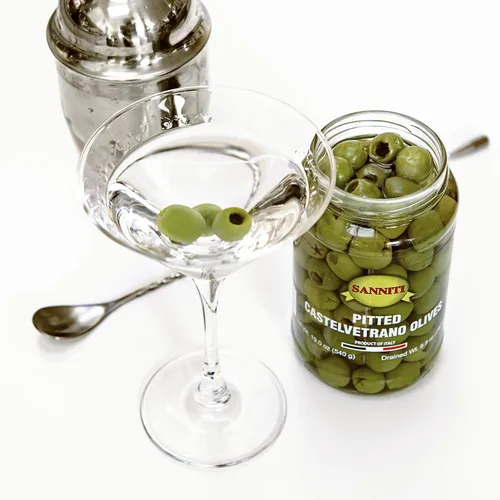 Vista 4 de Sanniti Aceitunas Castelvetrano sin hueso - Tarro de 19 onzas