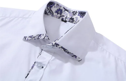 Vista 3 de Jandukar Short Sleeve Dress Shirts for Men Collard Button Up Shirts