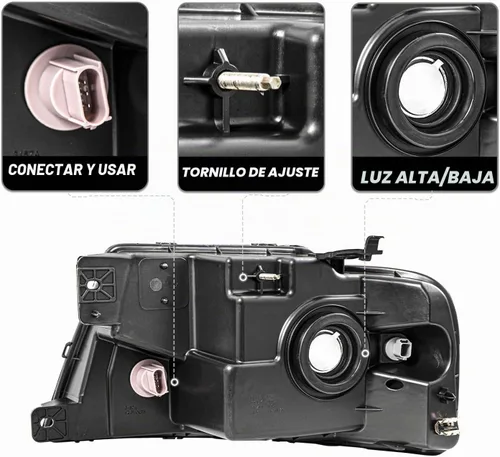 Vista 3 de SOCKIR - Conjunto de faros delanteros compatible con Ford F150 2004 a 2008