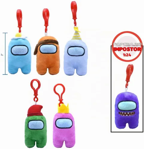 Vista 2 de Just Toys LLC Perchas para mochila de felpa de 3 pulgadas de Among US - Serie 2