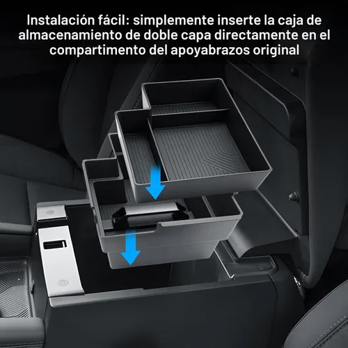 Vista 7 de BIBIBO Doble capa para organizador de consola central Ford Explorer 2025