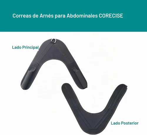 Vista 7 de Abdominal Crunch Harness Straps,Arnés de tracción de ejercicio trasero Correa de hombro, cinturón de crunch en forma de V, correas abdominales