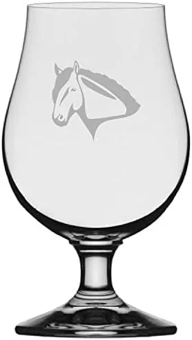 Vista 32 de Abaco Barb Body Horse - Vaso de cerveza Iona grabado (13.25 onzas)