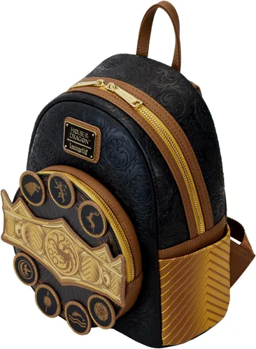 Vista 3 de Loungefly Mini-mochila House of The Dragon Crown, exclusiva de Tienda