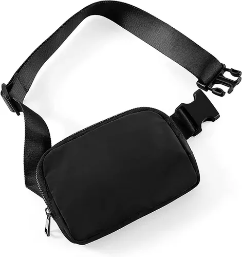 Vista 2 de Riñonera unisex de moda en todas partes con longitud ajustable para mujer, Negro, s