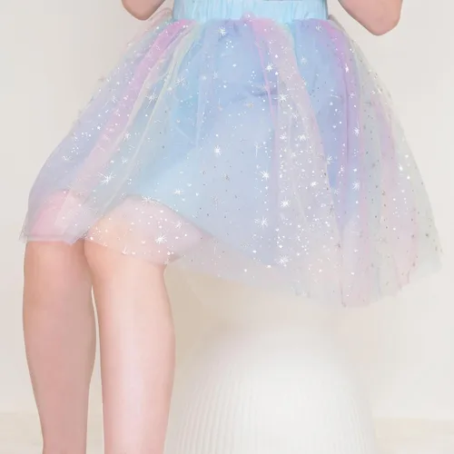Vista 2 de LX7 Vestido de ballet de princesa multicolor con falda tutú para niña pequeña