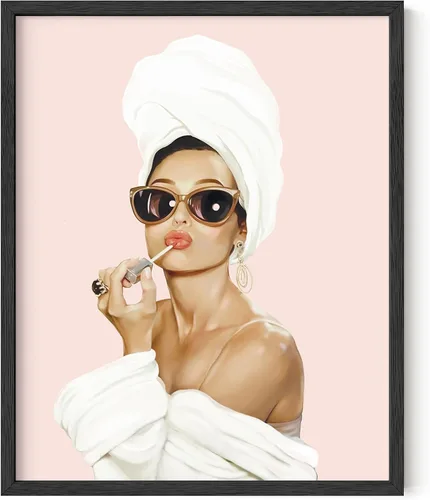 Vista 15 de HAUS AND HUES Audrey Hepburn - Arte de pared de moda, póster retro de Hollywood, decoración femenina (sin marco, 11 x 14)