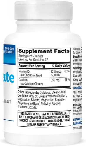 Vista 7 de 21st Century Citrate Plus D cápsulas máximas, 120 unidades, 27492, Cápsulas, 1