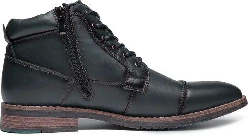 Vista 2 de Arkbird Botas de vestir para hombre, botas de tobillo clásicas de cuero genuino con cremallera lateral
