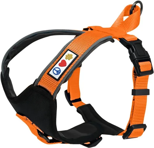 Vista 21 de Arnés para perro Pawtitas para entrenamiento de suave, ajustable, reflectante, acolchado para cachorros, Azul