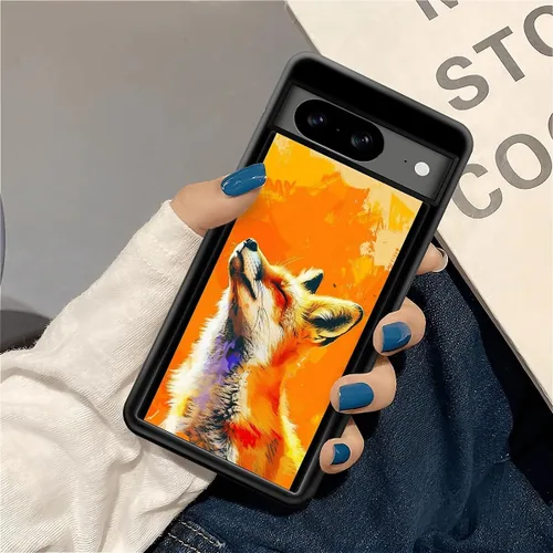 Vista 692 de Compatible con Google Pixel 4A 5G Mobile Case Creative Acrylic Panel trasero Silicona Protección Grip especialmente diseñado para Google Pixel 4A 5G