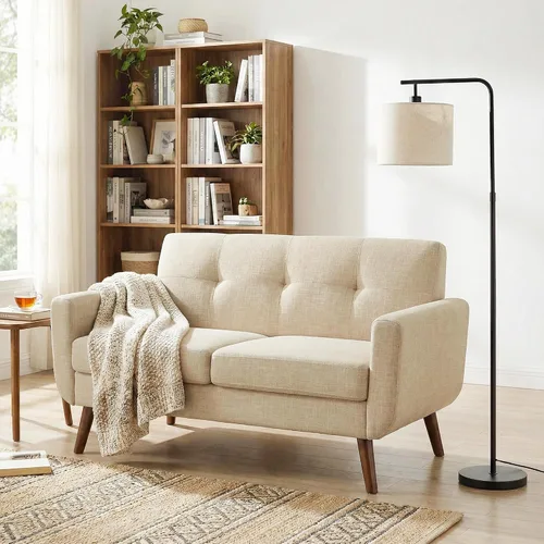 Vista 47 de Tbfit Sofá en Forma de L, Sofás Seccionales Modernos de Mediados de Siglo de 80" de Ancho, Sofás de 3 Plazas con Chaise Lounge Amplio, Sofá Beige