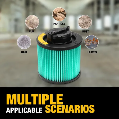 Vista 5 de DEWALT Filtro de vacío HEPA de repuesto DXVC4003, apto para la mayoría de aspiradoras húmedas y secas de 4 a 5 galones, filtro de cartucho