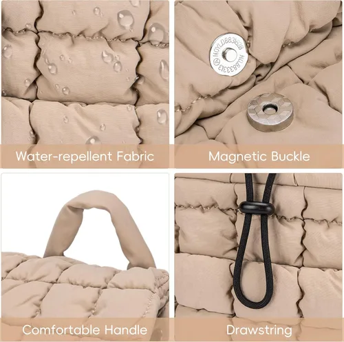 Vista 5 de CLUCI Mochila acolchada acolchada para mujer, mochila ligera e informal para viajes