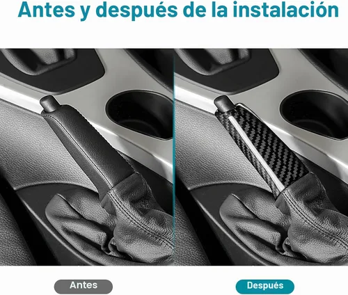 Vista 3 de AIRSPEED de fibra de carbono para BMW Funda de mango de freno de mano Compatible con BMW 1 2 3 4 Series E90 E91 E92 Z4 E85 E86 E87 E81 E82 E87 E88