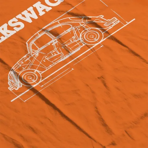 Vista 5 de Volkswagen Beetle White Technical Diagram - Camiseta para mujer