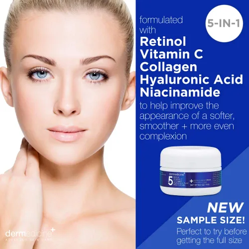 Vista 2 de Retinol 5 en 1, vitamina C, colágeno, ácido hialurónico, niacinamida Potente crema facial que puede ayudar a mejorar la apariencia de líneas finas