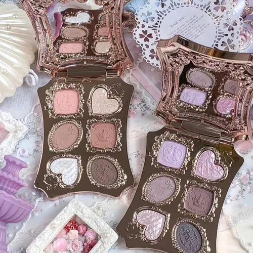 Vista 4 de Flower Knows Bunny Garden - Paleta de maquillaje de 6 colores, gris lavanda 02 Luna Serenata