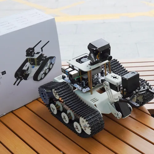 Vista 3 de Yahboom Proyecto programable DIY ROS Starter Tank Chassis Robot con cámara AI para Jetson Nano B01 Reconocimiento Seguimiento OpenCV MediaPipe