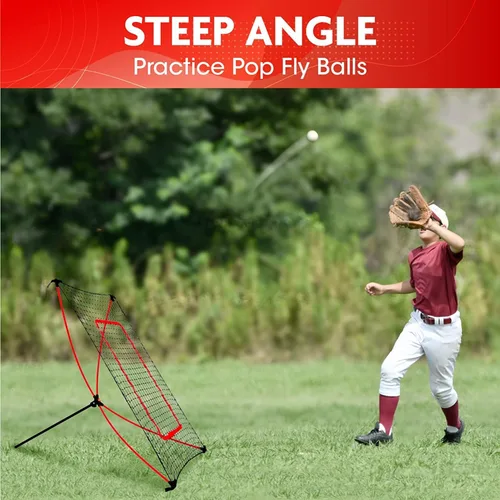 Vista 6 de Red de entrenamiento de béisbol - Regalos para niños, adolescentes, niños y jóvenes Redes de práctica de béisbol Rebotadores - Golpear, lanzar