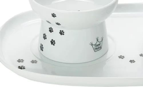 Vista 3 de Necoichi Bandeja de Comedor con Tazón Elevado para Gatos (Juego de Tazón con Bandeja de Comedor)