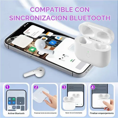 Vista 3 de Funda de carga compatible con Airpods 4rd (2024), funda de carga tipo C para AirPods 4rd, funda de carga inalámbrica de repuesto con botón