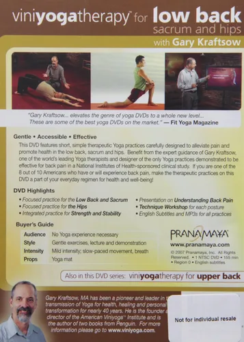Vista 2 de Viniyoga Therapy Complete Back Care 2-DVD Set
