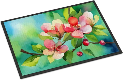 Vista 24 de Caroline's Treasures DAC1621MAT - Felpudo con diseño de camelia en acuarela de 18 x 27 pulgadas, tapete para puerta delantera, para interiores