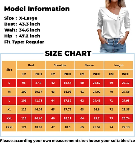 Vista 3 de Blusas sueltas de manga larga con cuello en V para mujer, estampado floral, cuello de solapa, asimétrica, con botones, para otoño 2023