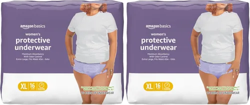 Vista 19 de Amazon Basics - Ropa interior protectora para mujer, para incontinencia y posparto, máxima absorción, talla S, lavanda, 24