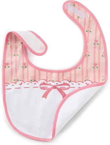 Vista 6 de Littleforbig Babero de algodón impermeable estampado floral rosa para adultos con cierre de ajustable