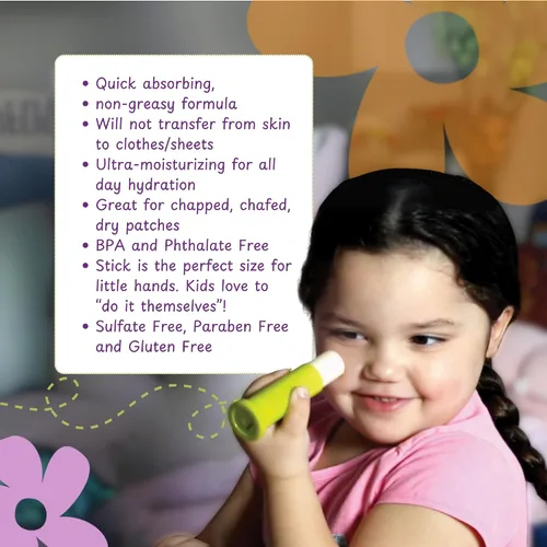 Vista 4 de Little Green Bálsamo calmante, bálsamo hidratante para bebés y niños con labios agrietados, mejillas y piel seca