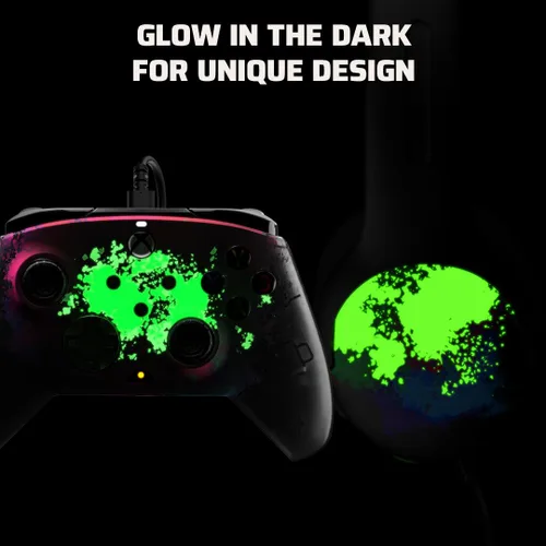 Vista 3 de PDP Space Dust Bundle Pack Rematch Glow Advanced Wired Controller & AIRLITE Glow Wired Headset for Xbox Series XS, Xbox One, & Windows 1011 PC