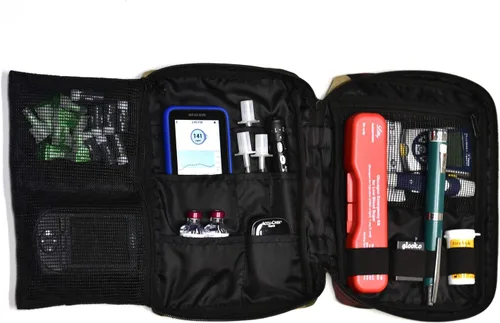 Vista 7 de Maletín de viaje enfriador de insulina, bolsa térmica portátil para insulina, suministros para diabéticos, EpiPen, medicamentos y más - Aprobado por