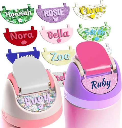 Vista 7 de Personalized Owala Name Plate Water Bottle Accessories,Custom Name Tag Freesip Topper for Owala,Ideal Christmas & Birthday Gift