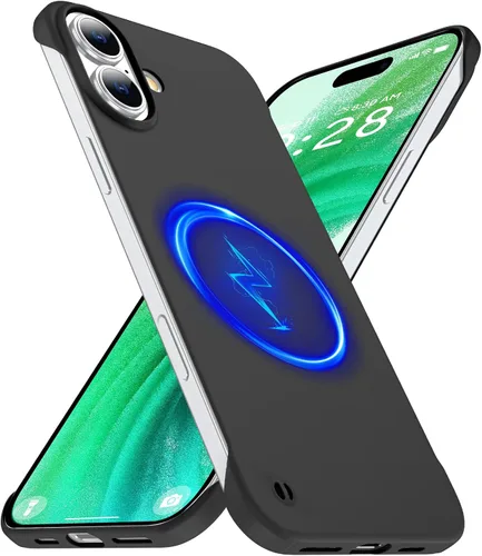 Vista 31 de GRECAZO - Funda magnética delgada sin marco para iPhone 17 Pro Max, color azul