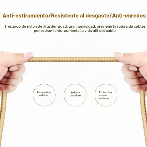 Vista 2 de CBUS - Cable de carga USB C trenzado resistente de 6 pies compatible con iPhone 15/Pro/Max/Plus, iPad Pro, iPad Air (2022/2021/2020), Samsung Galaxy