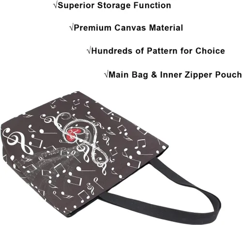 Vista 4 de Bolsa de comestibles de lona de cereza japonesa Bolso de libro casual de hombro