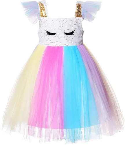 Vista 2 de JerrisApparel - Disfraz de unicornio para niña