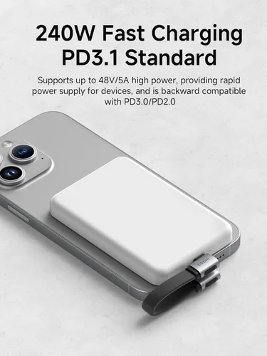 Vista 4 de Hagibis Cable USB4 de 90 grados de 0.33 pies, transferencia de datos de 80 Gbps, pantalla de video de 8 K a 60 Hz, cable USB-C de carga rápida