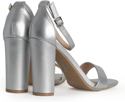 Vista 4 de J. Adams Shirley Tacones para Mujer - Sandalias de tacón alto con correa al tobillo