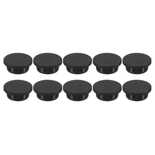 Vista 10 de MECCANIXITY Tapón de agujero de goma de silicona de 0.610 in de diámetro, tapón flexible suave para agujero de 0.591 in, negro, 10 piezas