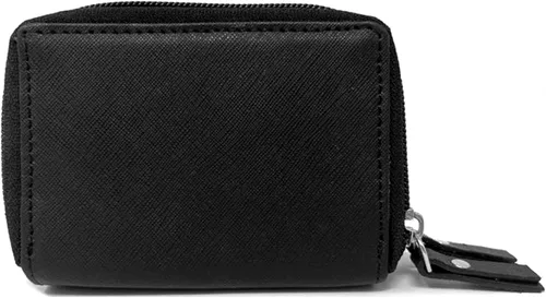 Vista 4 de Alpine Swiss Cartera organizadora de acordeón para mujer, de cuero, tarjeta, identificación, Negro -, Compacto