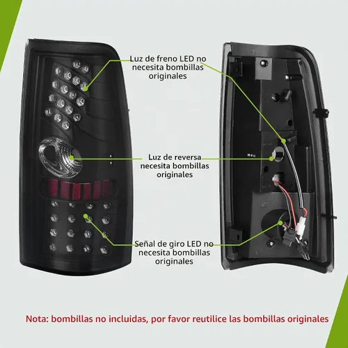 Vista 4 de AUTOSAVER88 Luces traseras LED compatibles con Chevy Silverado 1999-2006, 2007 Chevy Silverado Classic, lámparas traseras para GMC Sierra 1999-2002