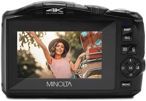 Vista 4 de Minolta MND55 64MP 4K Ultra HD Wi-Fi Cámara Digital - Negro